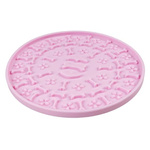 DUVO+ mata do lizania dla psa 15 × 15 cm – zabawka behawioralna różowa