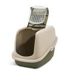 Toaleta Savic Nestor kryta kuweta z wygodnymi drzwiczkami granit z zielonym