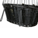 Trixie koszt wiklinowy na rower do przewozu małego psa lub kota, kolor czarny