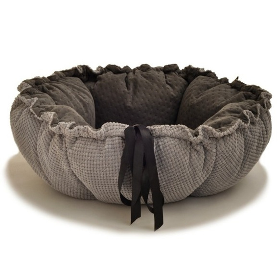 Lauren design legowisko Daisy 65cm - legowisko dla psa lub kota szaro-szare (pikowane)