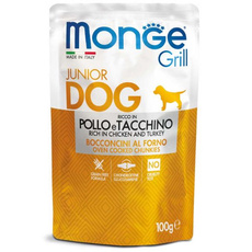Monge Grill mokra karma dla szczeniąt z kurczakiem i indykiem
