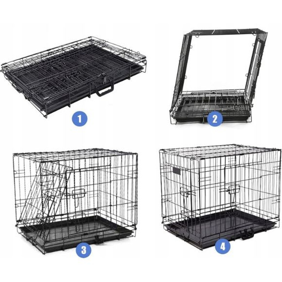 Klatka metalowa dla psa 76x45x52 cm