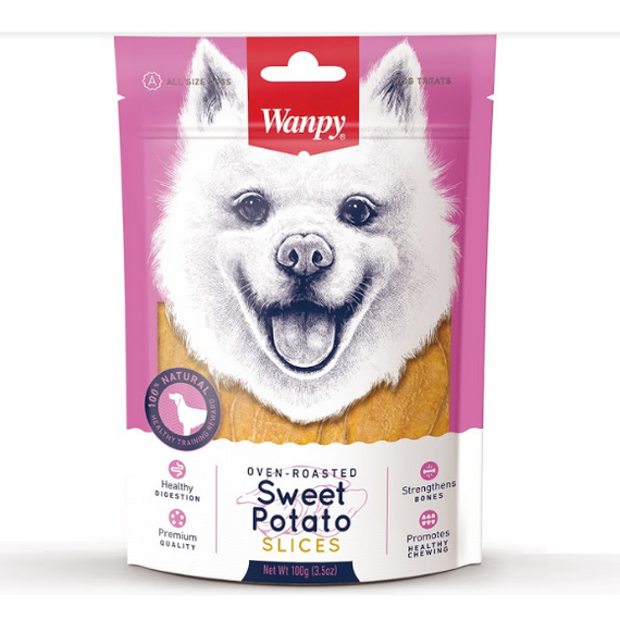 Wanpy Sweet Potato Slices kawałki słodkich ziemniaków opiekane w piecu 100g