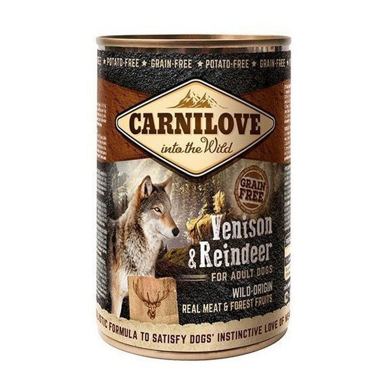 Carnilove Venison and Reindeer - dziczyzna z reniferem karma dla psa puszka 400g