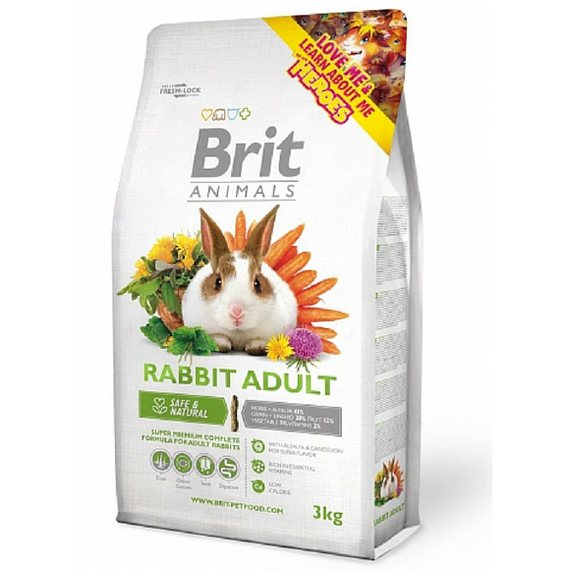 Brit Animals Rabbit Adult Complete - karna dla dorosłych królików, op. 3 kg