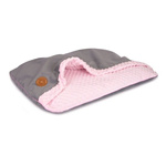 Legowisko dla psa lub kota Lauren design Norka Nel szaro-różowa