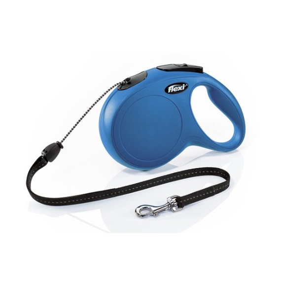 Flexi Smycz New Classic M - linka 5m, niebieska smycz automatyczna