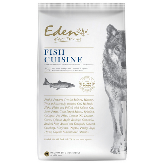 Eden Fish karma dla psów dorosłych i starszych, duże i średnie rasy - Łosoś i Śledź 2kg