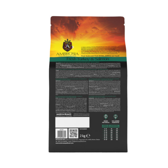 Ambrosia Senior sucha karma dla psa Świeży Indyk i Łosoś 12kg