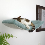 Półka na ścianę dla kota ŁUK 60 - musztardowa