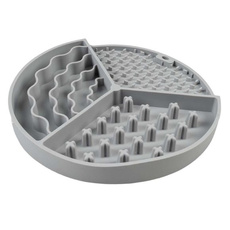 DUVO+ miska spowalniająca trzystrefowa dla psa 20,5 × 20,5 × 2,5 cm – szara