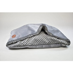 Legowisko dla psa lub kota - Lauren Design Norka Nel srebrny velvet 100 x 80 cm