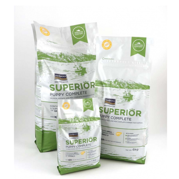 Fish4Dogs karma z łososia dla szczeniąt małe rasy 12 kg -  Superior Puppy Complete