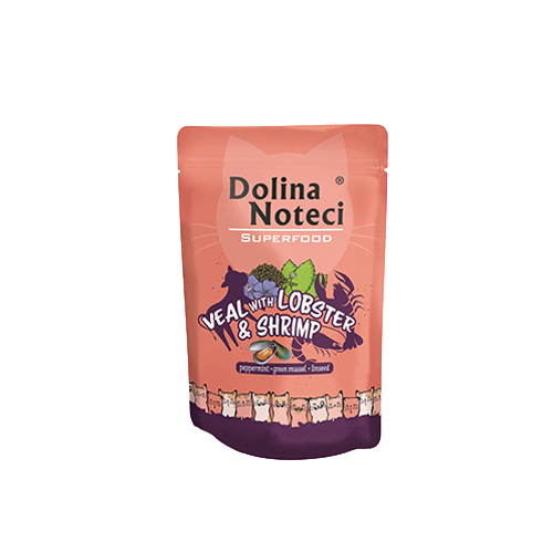 Dolina Noteci Superfood cielęcina homar krewetki karma dla kota saszetka 85g