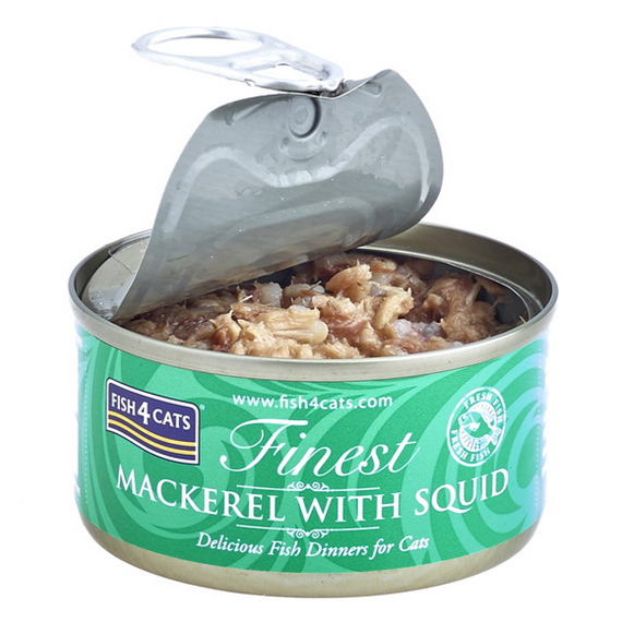 Fish4Cats Finest Makrela z kałamarnicą puszka 70g