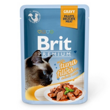 Brit Premium Cat Tuna Fillets sos 85g filety z tuńczyka w sosie - karma dla kotów dorosłych