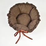 Lauren Design legowisko Daisy dla psa lub kota brąz + brąz struktura 80cm