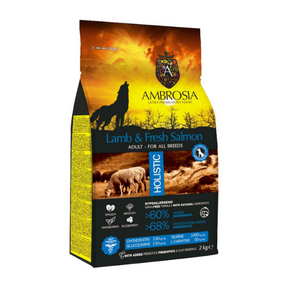 Ambrosia sucha karma dla psa Jagnięcina i Świeży Łosoś 2x12kg