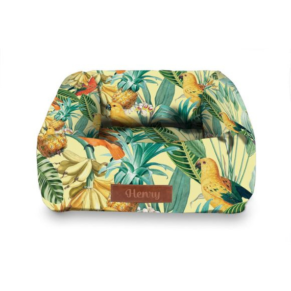 Transporter do samochodu dla psa lub kota - wzór papugi - Dogeste