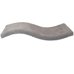 Półka dla kota FALA 75 symetryczna prawa kolor popielaty z kroplą brązu
