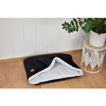 Legowisko dla psa lub kota - Lauren Design Norka Nel czarny velvet 100 x 80 cm