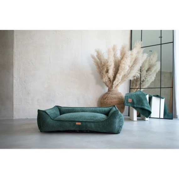 Milano Bottle Green legowisko ortopedyczne dla psa i kota - rozmiar M