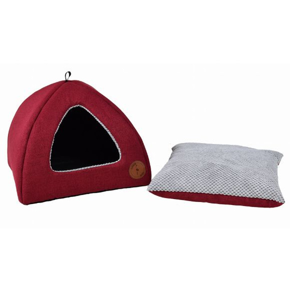 Budka dla kota lub psa 50x50cm czerwona Lauren Design BELLA