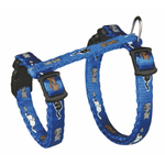 Regulowane szelki z nadrukiem "koty" dla małych kotów i kociąt, ze smyczą - Trixie