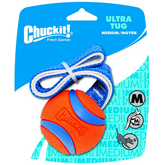 Chuckit! Ultra Tug Medium - piłka z taśmą dla psów