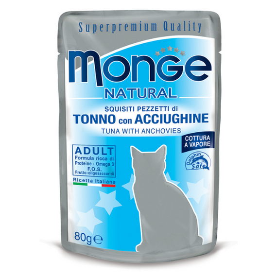 Monge Natural Tuna Anchois karma dla kotów Tuńczyk Anchois 80g