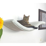 Cat's Atelier Półka na ścianę dla kota fala symetryczna lewa 75cm - musztardowa