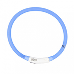 Obroża świecąca Duvo+ USB Silikon Blue 70 cm