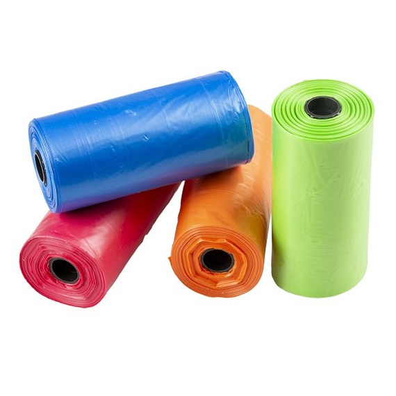Duvo+ kolorowe woreczki na psie odchody RAINBOW 4x15szt