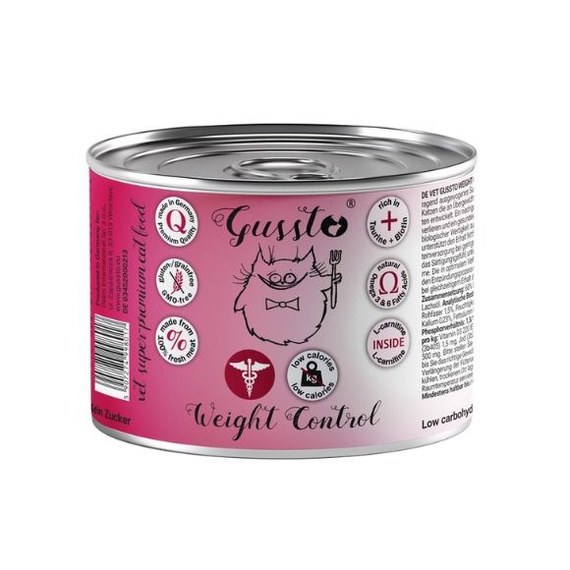 Gussto Weight Control 200 g – bezzbożowa karma dietetyczna dla kotów