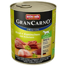 Animonda Gran Carno wołowina z królikiem w ziołach karma dla psa puszka 800g