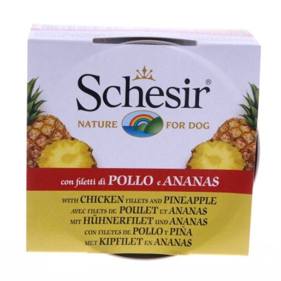 Schesir Kurczak z ananasem 150g wilgotna karma dla psa