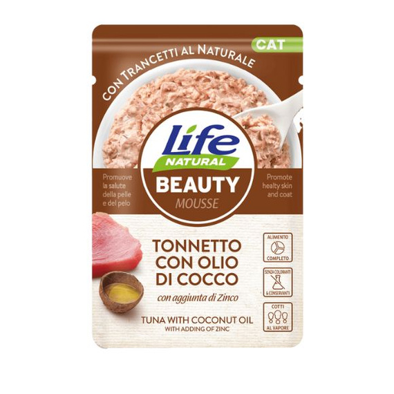 Life Cat Natural Beauty Tuńczyk z olejem kokosowym saszetka 70g