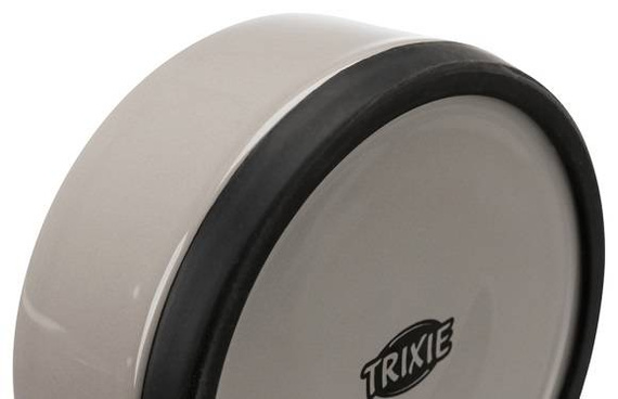 Miska ceramiczna na gumie 0,75l szara Trixie