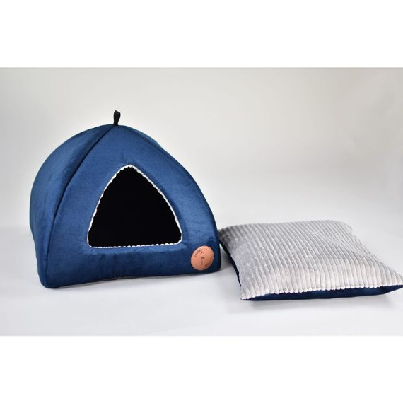 Budka dla kota lub psa 50x50cm Lauren Design BELLA granatowy velvet