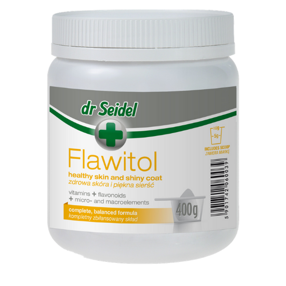 Flawitol zdrowa skóra i piękna sierść dla psów proszek 400 g