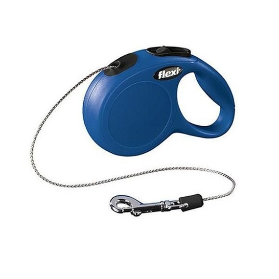 Flexi Smycz New Classic XS - linka 3m, niebieska smycz automatyczna