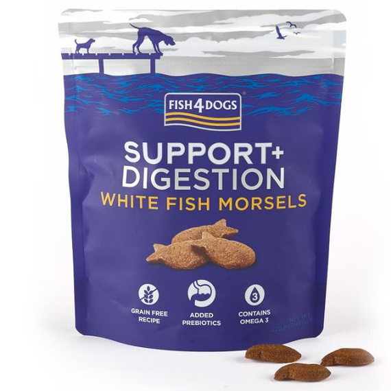 Fish4Dogs White Fish Morsels przysmaki wspierające przewód pokarmowy
