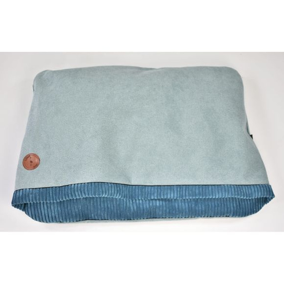 Legowisko dla psa lub kota - Lauren Design Norka Nel mięta + petrol blue 100 x 80 cm