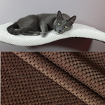 Półka dla kota FALA 75 symetryczna lewa kolor czekoladowy