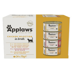 Applaws multipack drobiowy w bulionie 12×70 g – mokra karma dla kotów