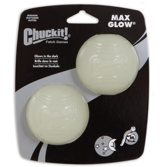Chuckit! Max Glow Medium - świecąca piłka dla średnich psów DWUPAK