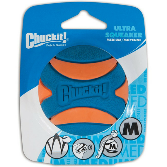 Chuckit! Ultra Squeaker Ball Medium - piłka z piszczałką dla psów