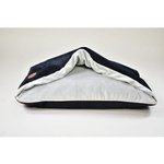 Legowisko dla psa lub kota - Lauren Design Norka Nel czarny velvet 100 x 80 cm