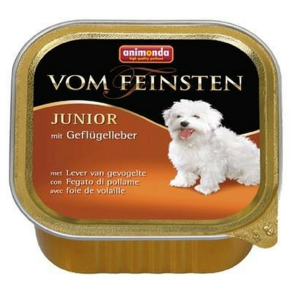 Animonda Vom Feinsten Junior wątróbka drobiowa karma dla szczeniąt tacka 150 g
