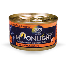 Moonlight Dinner Nr 1 Kurczak i serca kurczaka﻿ puszka 80g x 12